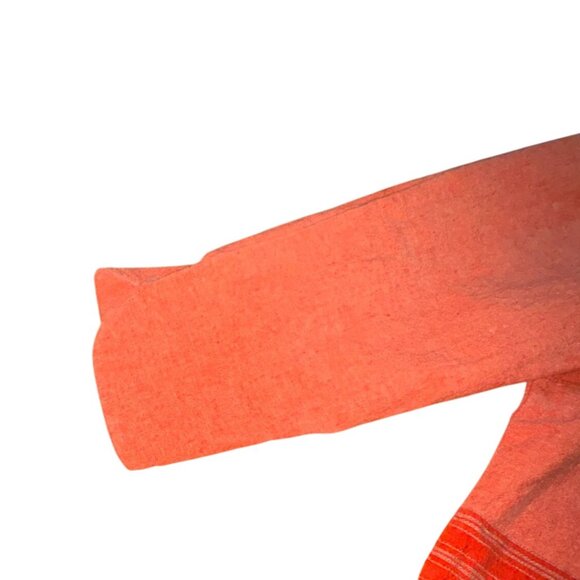 Caran New York Womens Light Weight Blended Linen Blouse-Orange-3X-GUC - Picture 6 of 7